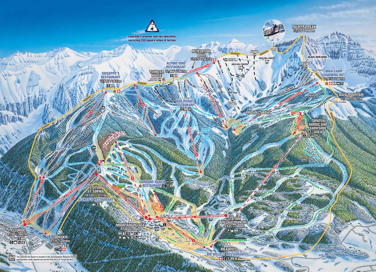 Telluride Ski Map