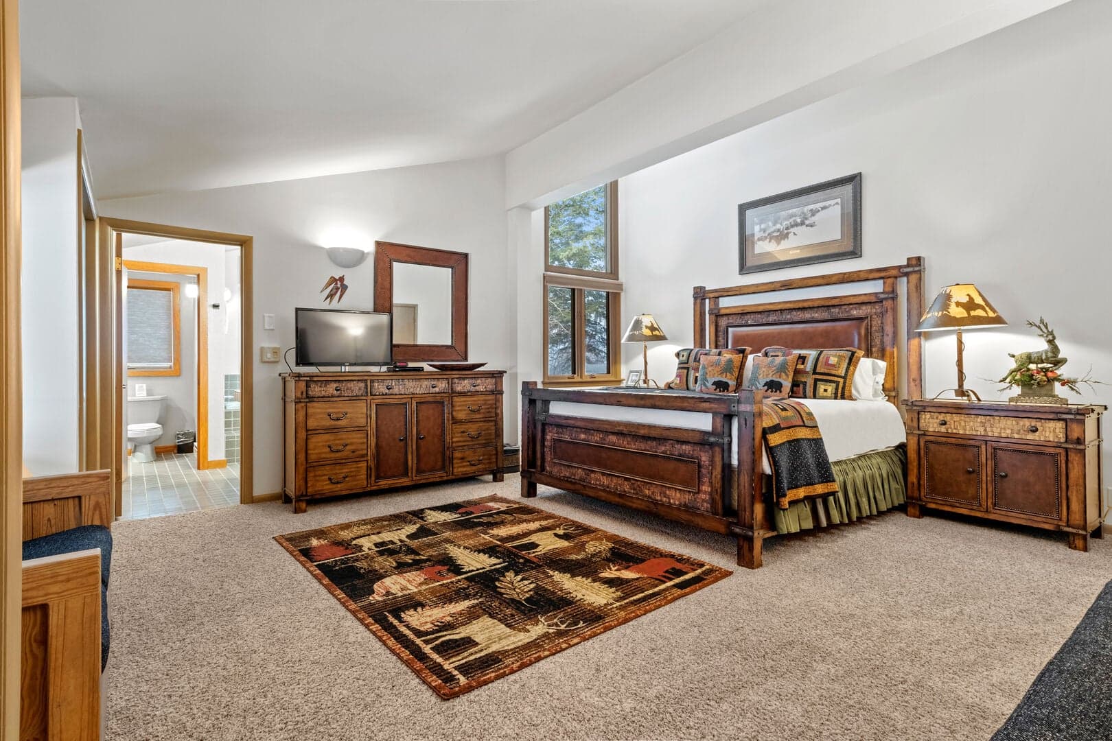 King Master Bedroom with Attached Full Bath--Upper Level, Right End