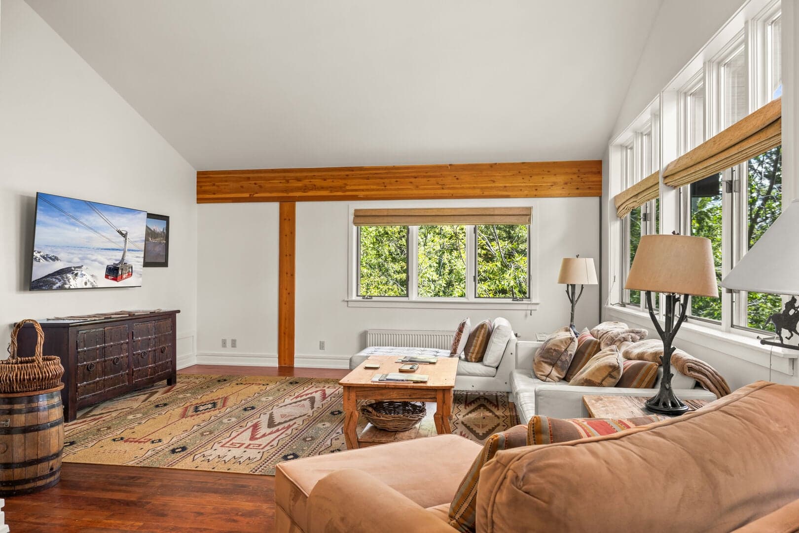 Living Room w/ TV - Main/Upper Level