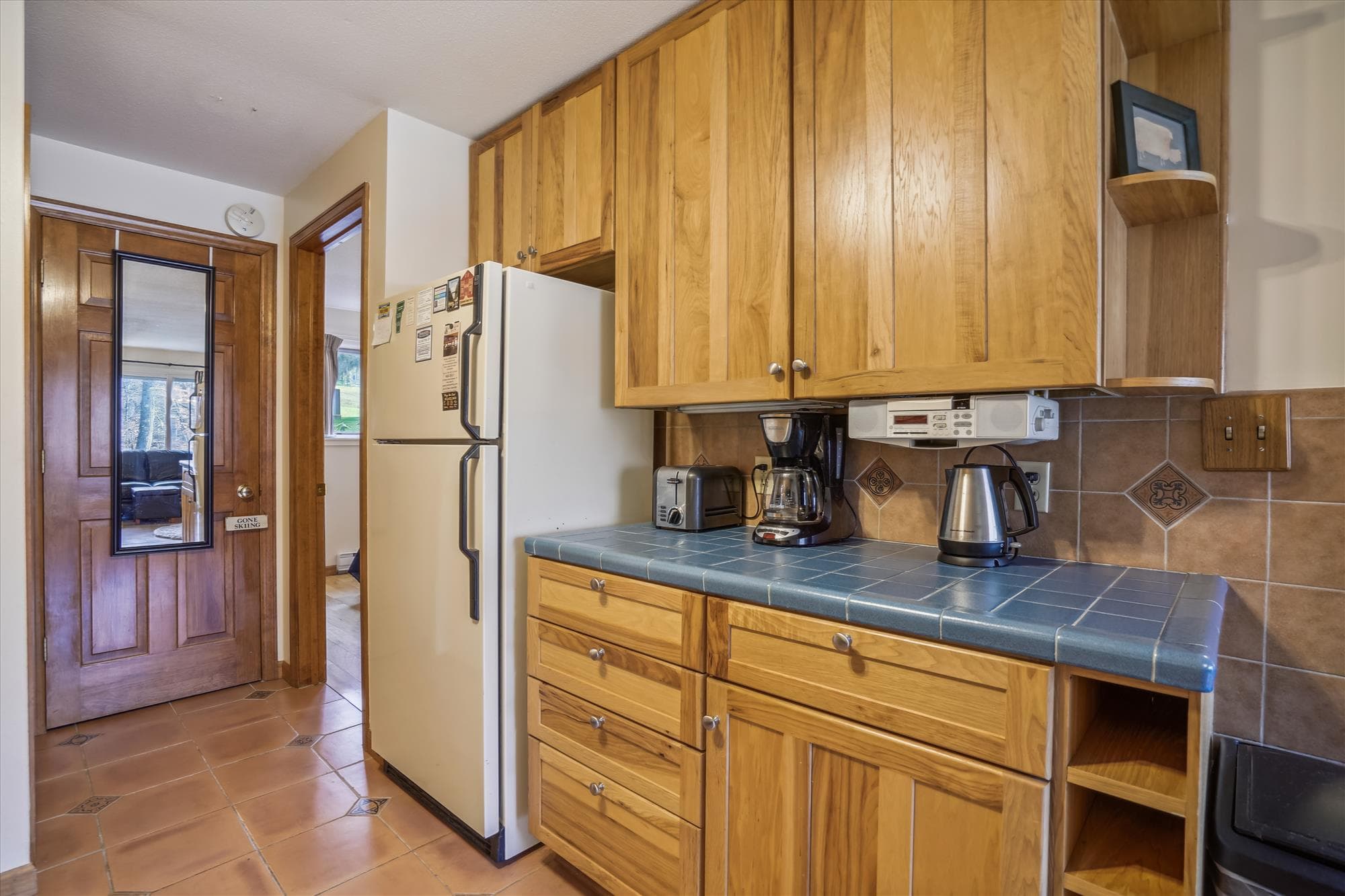 Country style kitchen with easy access from any room