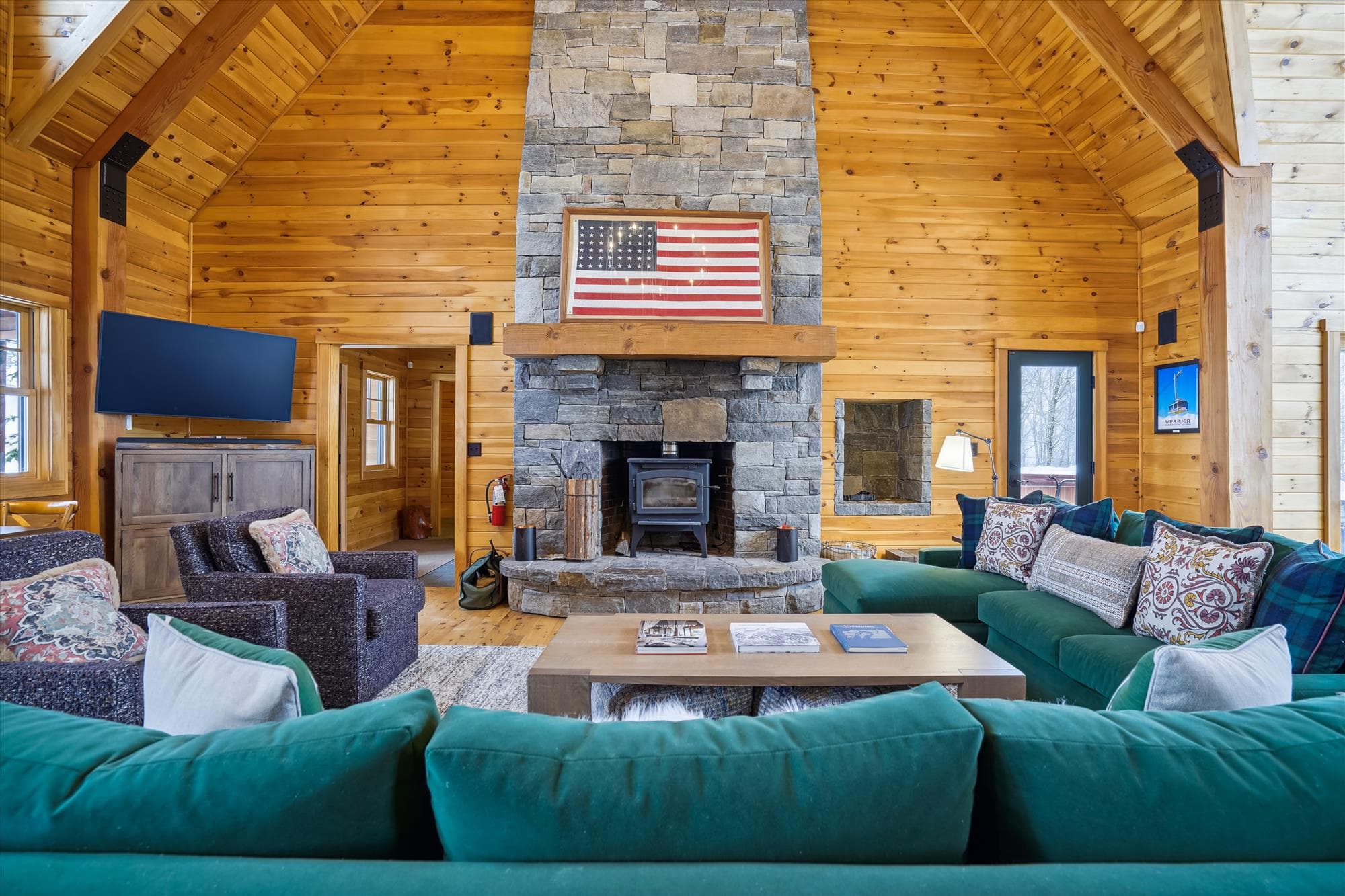 Sit down and enjoy the comfortable furniture.