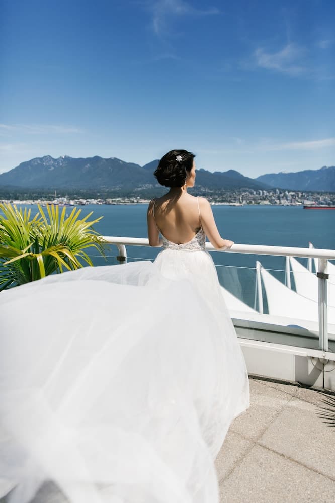 Outdoor wedding area