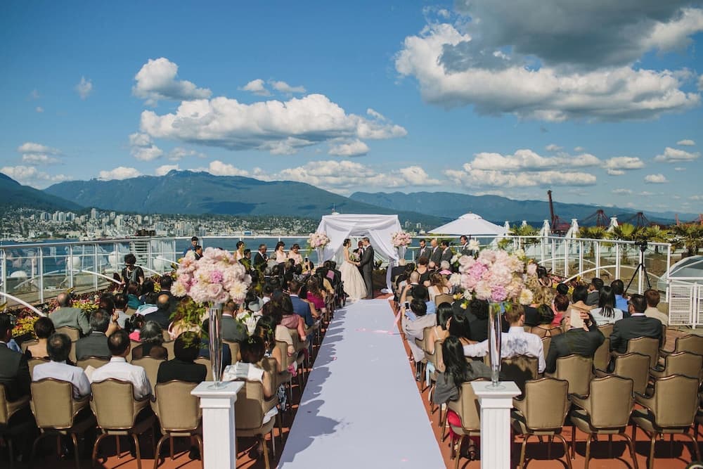 Outdoor wedding area