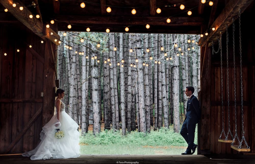 Outdoor wedding area
