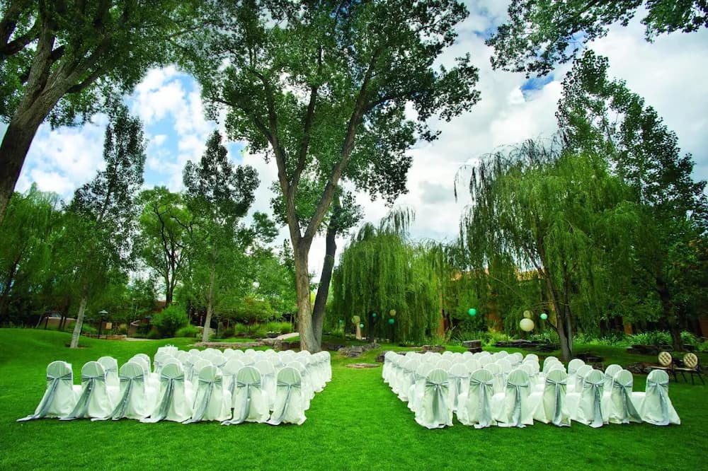 Outdoor banquet area