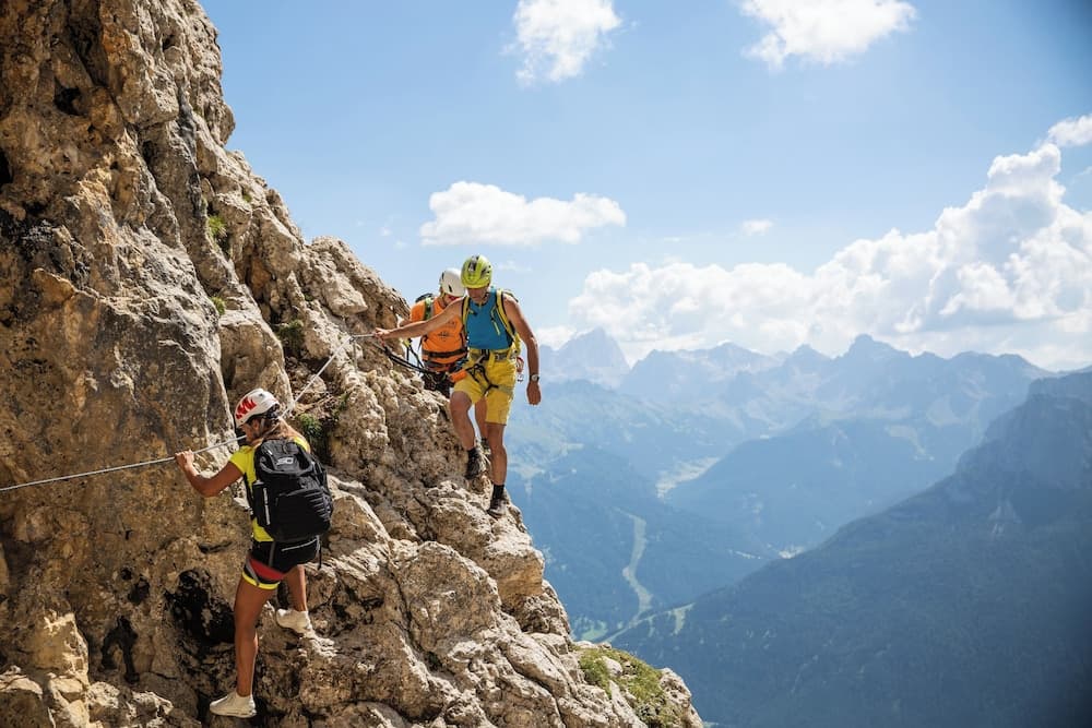Outdoor rock climbing