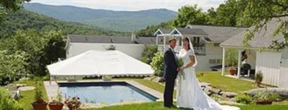 Outdoor wedding area