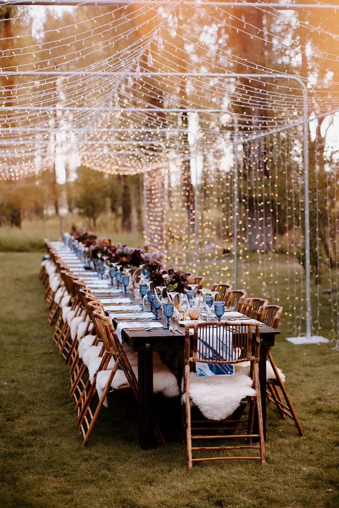 Outdoor wedding area