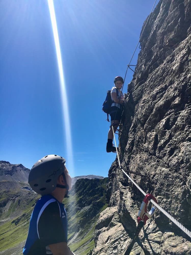 Outdoor rock climbing
