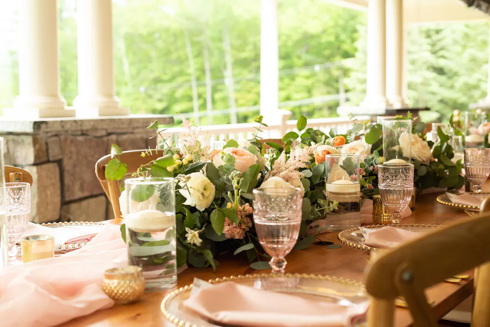 Outdoor wedding area